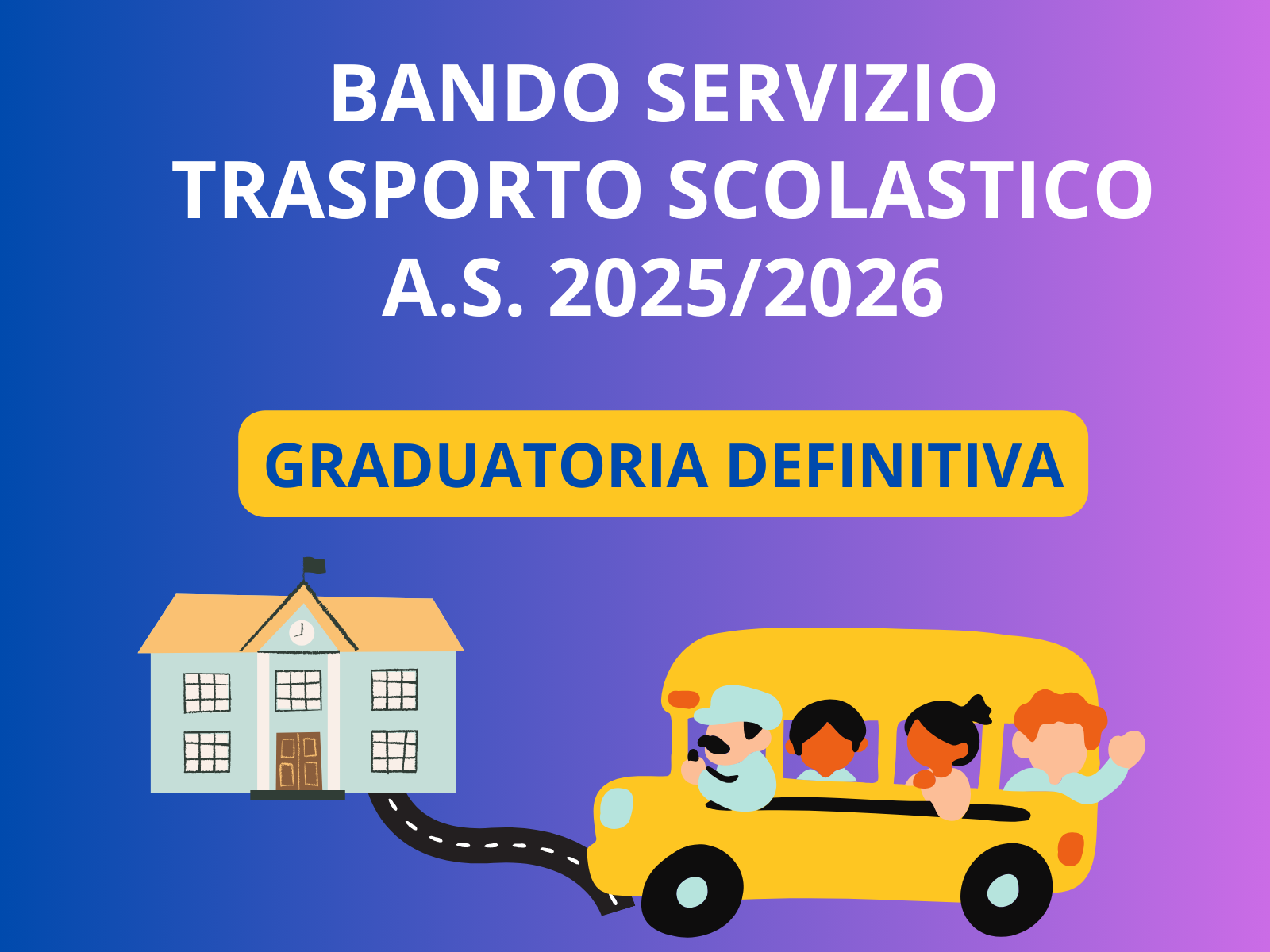 trasporto scolastico - graduatoria definitiva