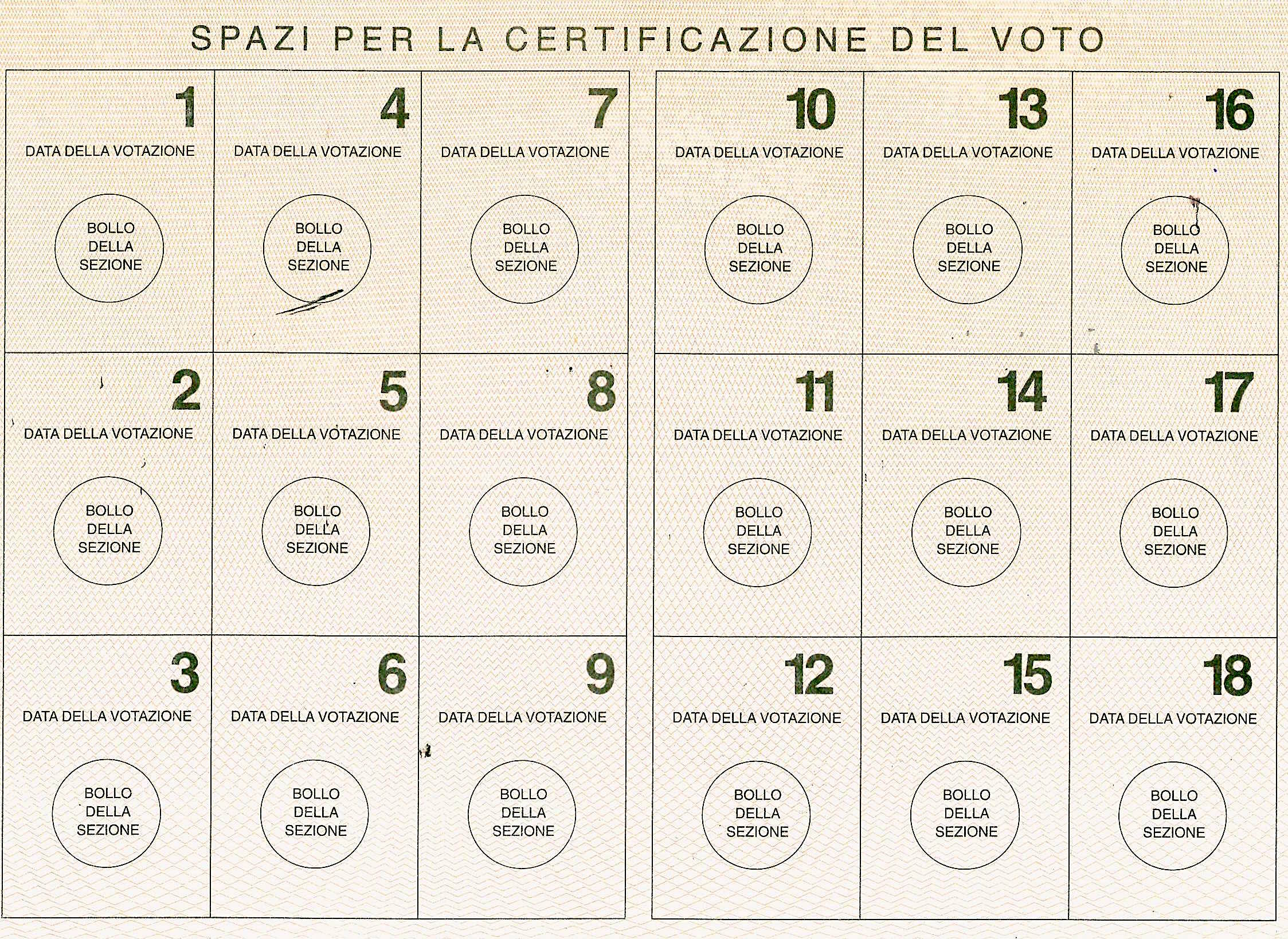 tessera elettorale