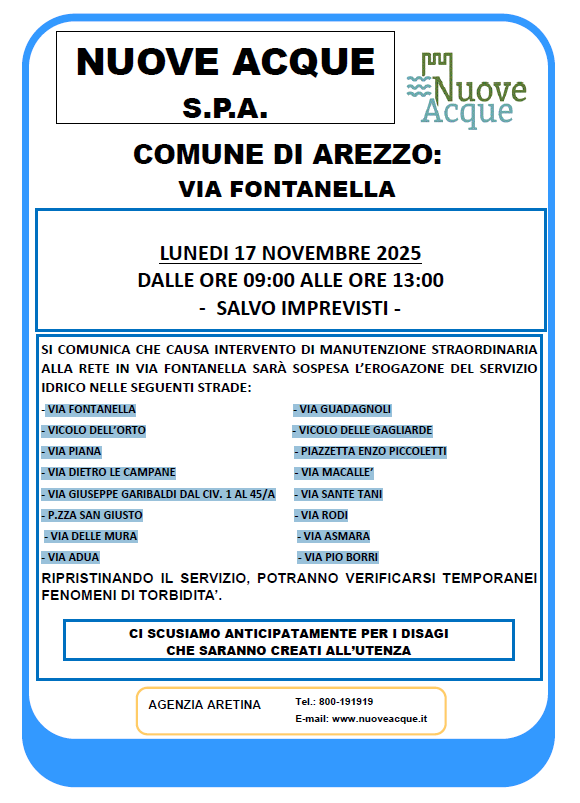 avviso nuove acque lavori via fontanella