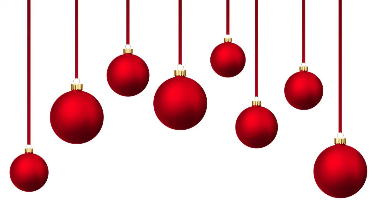 palline rosse di natale