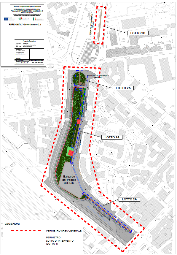 planimetria dell'area di intervento