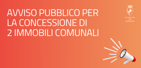 avviso per concessione di 2 immobili