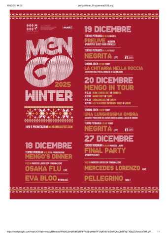 Locandina Mengo Winter fest