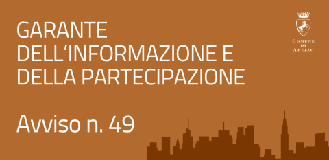 Garante dell'informazione e della partecipazione  - Avviso n.49