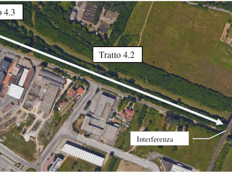 planimetria ciclopedonale Via Molinara potenziamento ciclopista