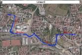 Linea O direzione uscita città