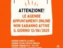 agende appuntamenti non attive il 12 giugno 2025