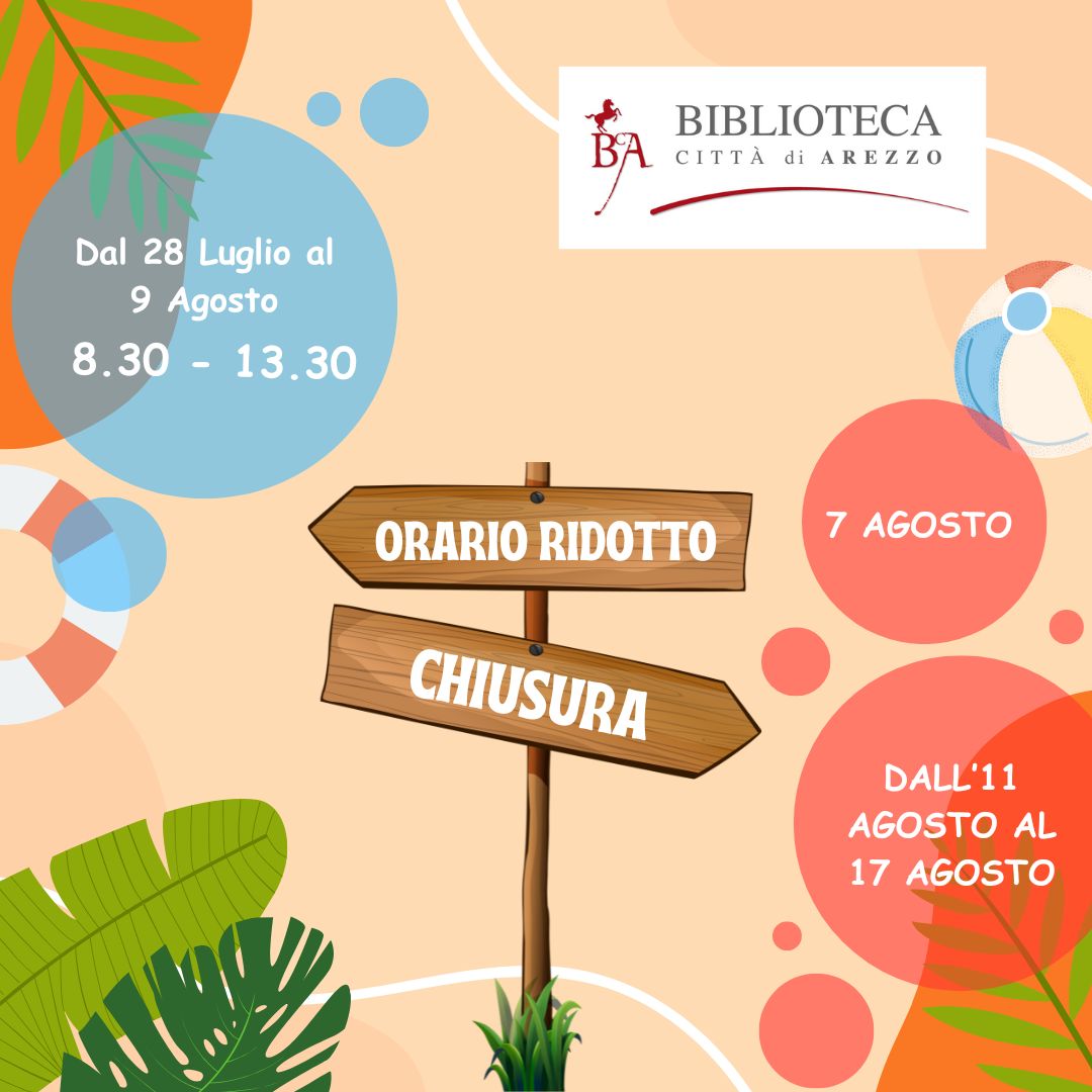 Locandina chiusure estive biblioteca