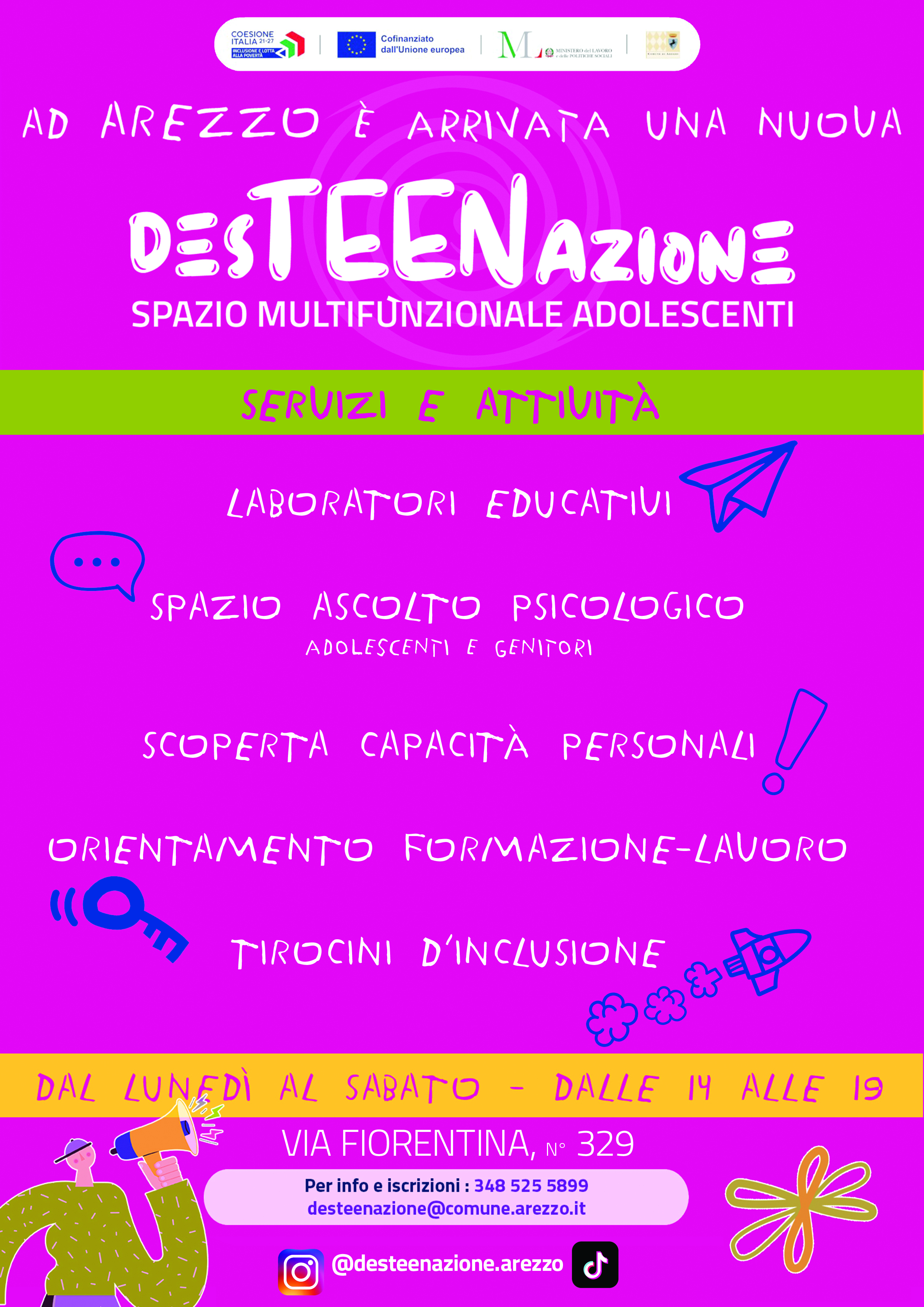 locandina riassuntiva servizi e attività
