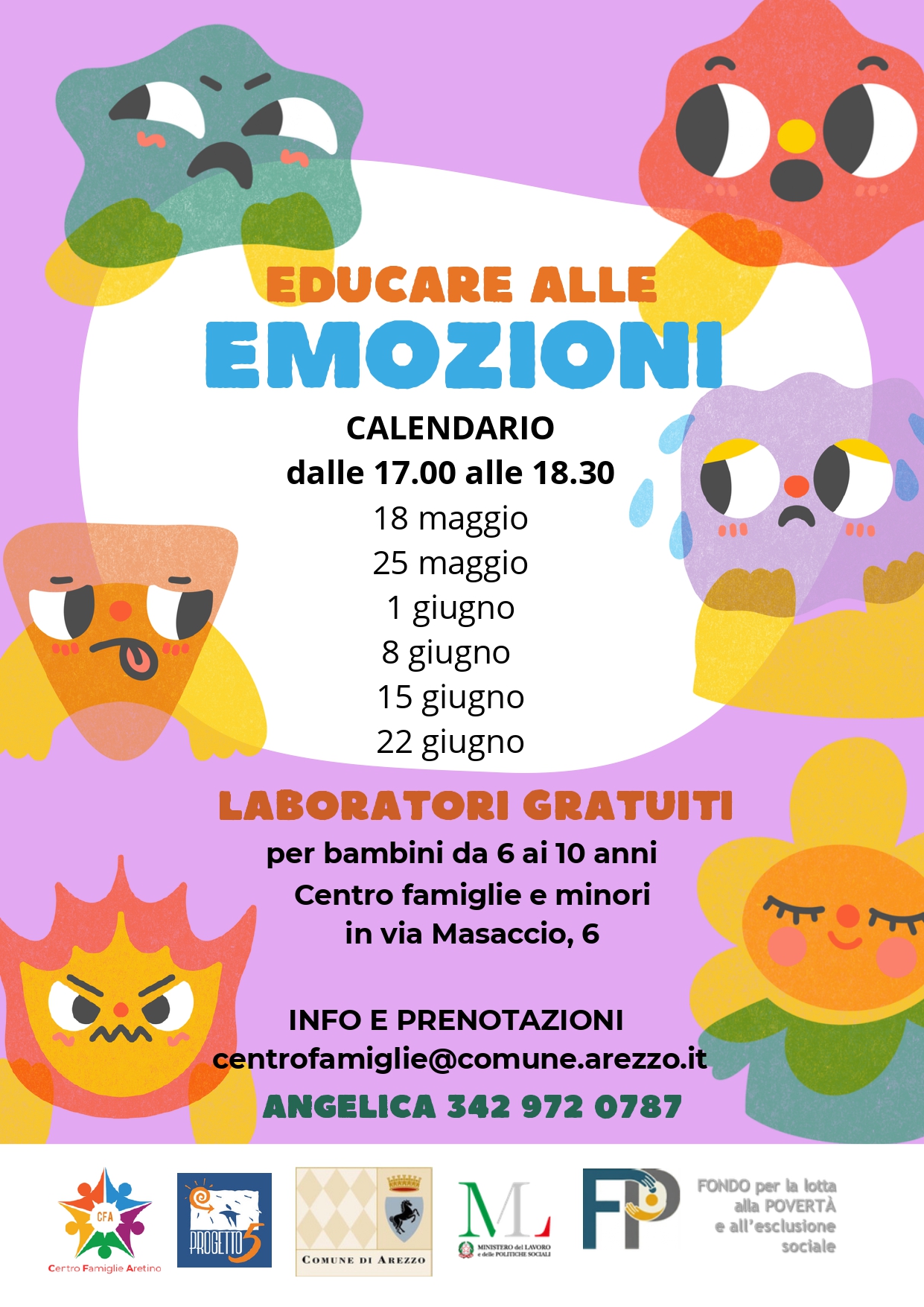 locandina educare alle emozioni