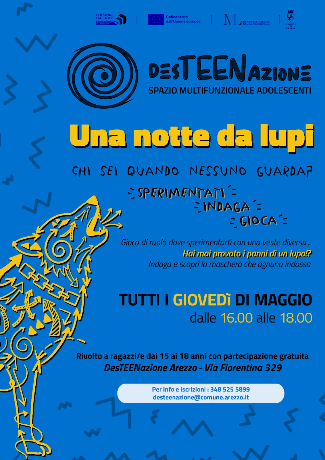 locandina iniziativa una notte da lupi